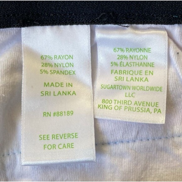 Lilly Pulitzer Pants Size 4 Multicolor Floral Tropical Straight Stretch Pockets - Picture 11 of 12